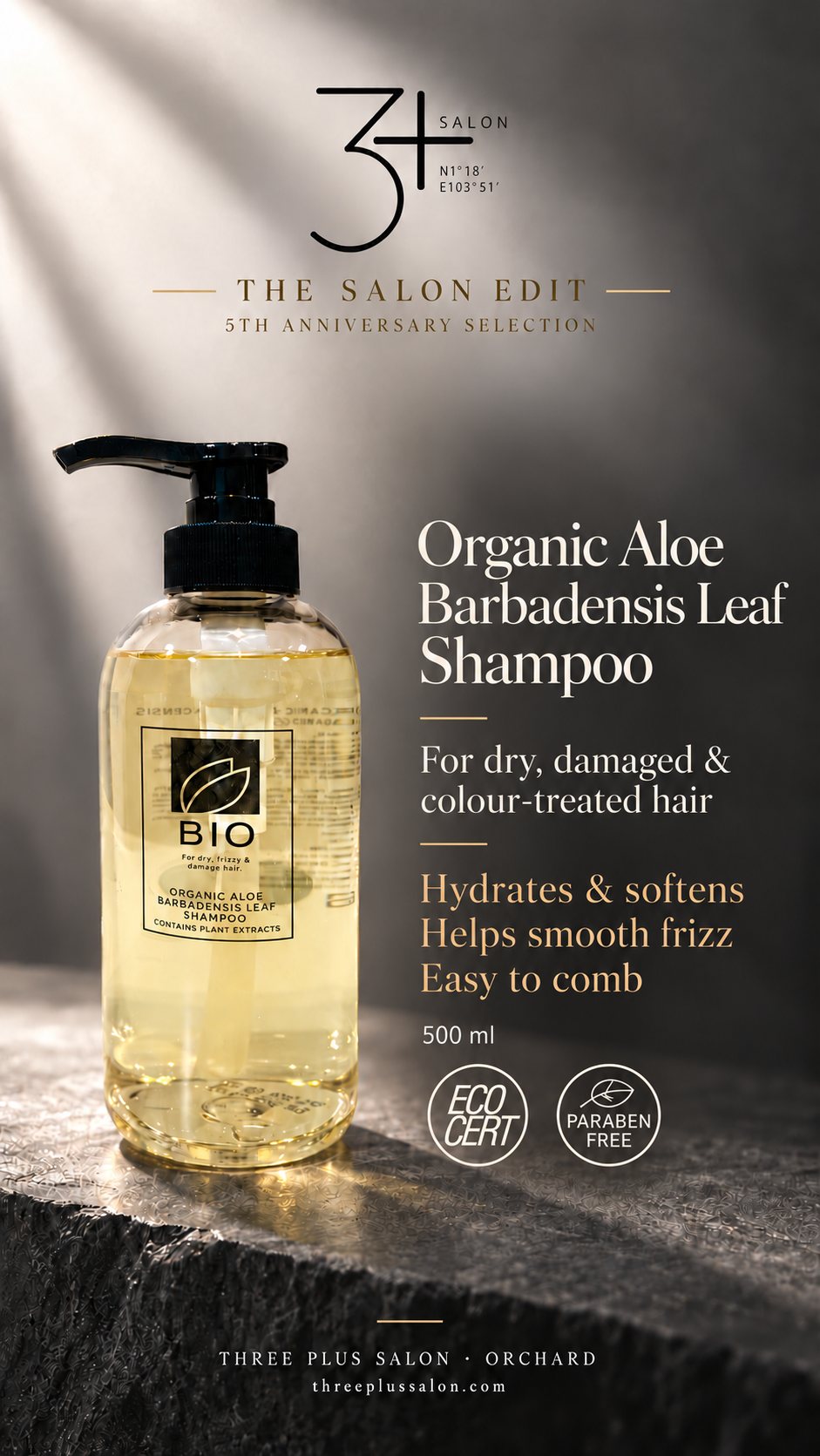 Organic Aloe Barbadensis Leaf Shampoo, 500 ml · 有机芦荟叶洗发水