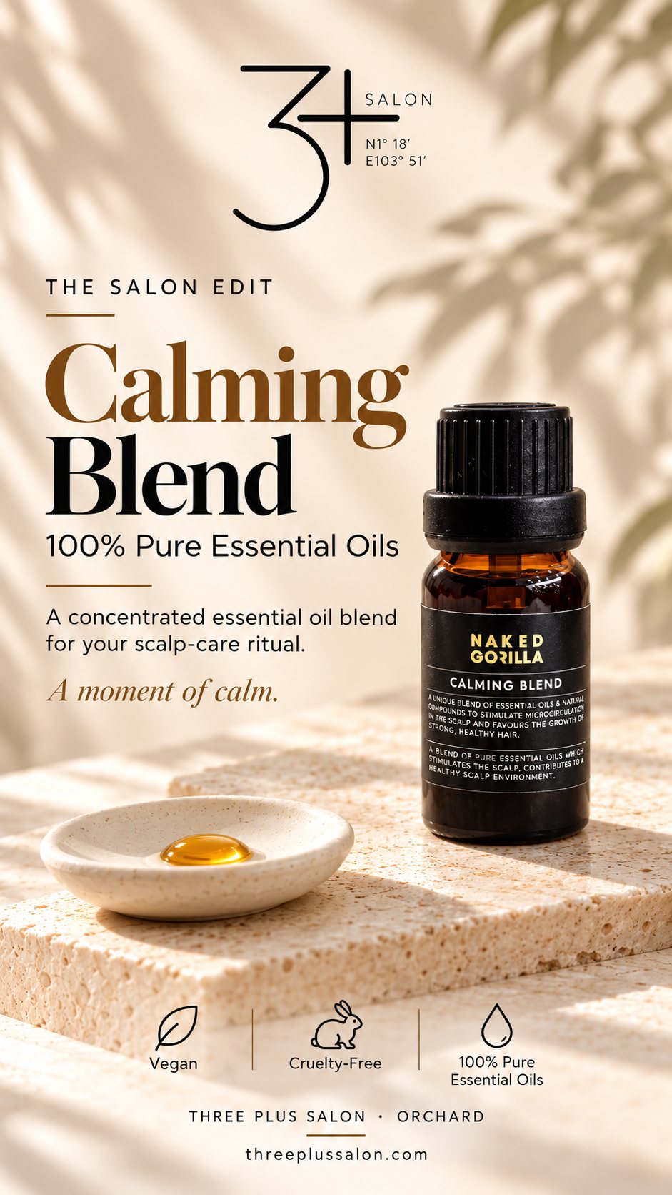 Calming Blend, 100% pure essential oils · Calming Blend 舒缓精油
